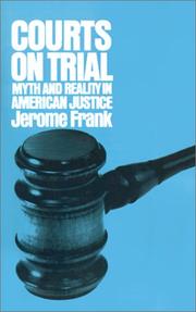 Cover of Courts on trial by Jerome Frank
