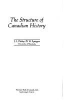Front cover of The structure of Canadian history by John L. Finlay