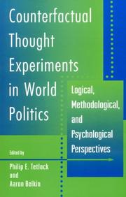 Front cover of Counterfactual thought experiments in world politics by Philip E. Tetlock
