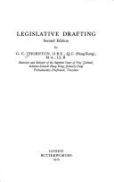 Cover of Legislative drafting by G. C. Thornton