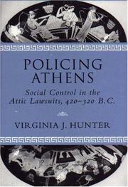 Front cover of Policing Athens by Virginia J. Hunter