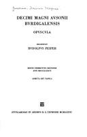 Cover of Decimi Magni Ausonii Burdigalensis Opuscula by Decimus Magnus Ausonius
