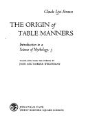 Front cover of Origine des manières de table by Claude Lévi-Strauss