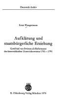 Front cover of Aufklärung und staatsbürgerliche Erziehung by Ernst Wangermann