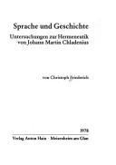 Cover of Sprache und Geschichte by Christoph Friederich