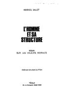 Front cover of L' homme et sa structure by Marcel Gillet