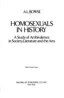 Front cover of Homosexuals in History by A. L. Rowse