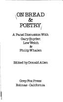 Cover of On bread & poetry by Gary Snyder