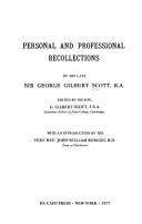 Front cover of Personal and professional recollections by Scott, George Gilbert Sir