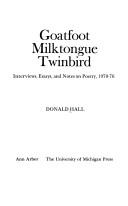 Front cover of Goatfoot milktongue twinbird by Donald Hall
