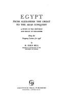 Cover of Egypt, from Alexander the Great to the Arab conquest by Bell, H. Idris Sir