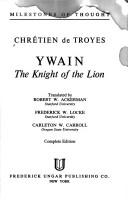 Front cover of Yvain, le Chevalier au lion by Chrétien de Troyes
