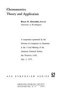 Front cover of Chemometrics: Theory and Application by Bruce R. Kowalski