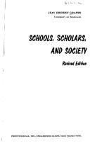 Cover of Schools, scholars, and society by Jean Dresden Grambs