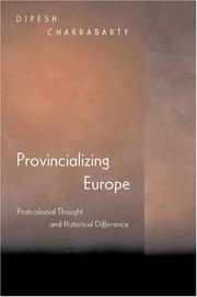 Cover of Provincializing Europe by Dipesh Chakrabarty