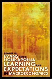 Front cover of Learning and expectations in macroeconomics by George W. Evans