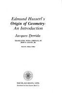 Front cover of Introduction à "L'Origine de la géométrie" de Husserl by Jacques Derrida