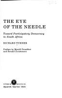 Front cover of The eye of the needle by Turner, Richard