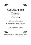 Cover of Childhood and cultural despair by Leah S. Marcus