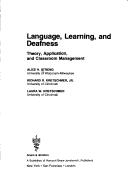 Cover of Language, learning, and deafness by Alice H. Streng