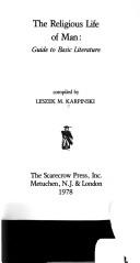 Cover of The Religious Life of Man by Leszek M. Karpinski