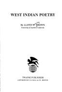 Front cover of West Indian poetry by Lloyd Wellesley Brown