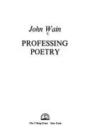 Cover of Professing poetry by John Wain