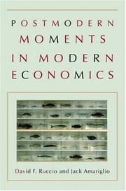 Front cover of Postmodern Moments in Modern Economics by David F. Ruccio
