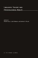 Cover of Linguistic theory and psychological reality by Morris Halle