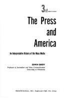 Front cover of The press and America by Emery, Edwin.