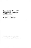 Cover of Educating the deaf by Donald F. Moores