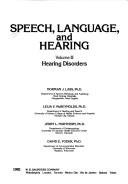 Front cover of Speech, language, and hearing by Norman J. Lass