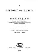Front cover of A history of Russia by Bernard Pares