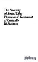 Cover of The sanctity of social life by Diana Crane
