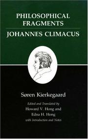 Front cover of Philosophical Fragments/Johannes Climacus by Søren Kierkegaard