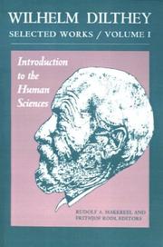Front cover of Einleitung in die Geisteswissenschaften by Wilhelm Dilthey