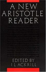 Cover of A new Aristotle reader by Aristotle
