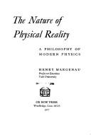 Front cover of The nature of physical reality by Henry Margenau