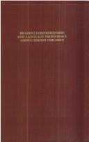 Front cover of Reading comprehension and language proficiency among Eskimo children by Virginia Streiff