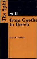 Cover of The split self by Peter B. Waldeck