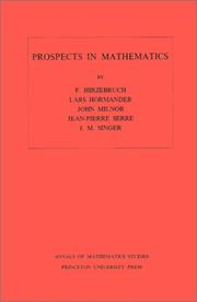 Cover of Prospects in mathematics by Friedrich Hirzebruch
