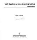 Front cover of Mathematics and the modern world by Mario F. Triola