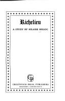 Front cover of Richelieu by Hilaire Belloc