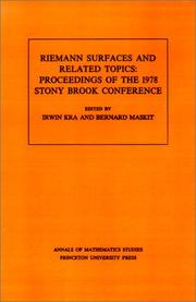 Front cover of Riemann Surfaces Related Topics , Volume 97 by Irwin Kra