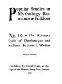 Cover of The romance cycle of Charlemagne and his peers by Jessie L. Weston