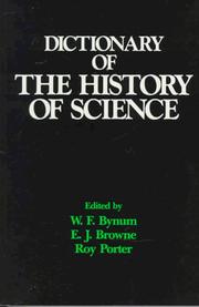 Cover of Dictionary of the history of science by W. F Bynum