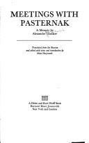 Front cover of Vstrechi s Pasternakom by Aleksandr Konstantinovich Gladkov