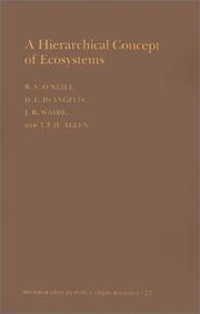 Front cover of A Hierarchical concept of ecosystems by Robert V. O'Neill