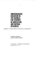 Cover of Undergraduate education in the sciences for students in agriculture and natural resources by National Research Council