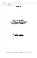 Cover of Canada by Organisation for Economic Co-operation and Development